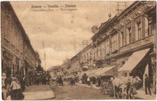 Zimony, Zemun, Semlin; Gospodska ulica / Herrengasse / Úri utca, üzletek / street view, shops (fa)