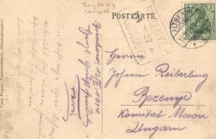 1914 Bojszowy, Boischow; Kirche, Schule, Pfarrhaus, C. Schyma's Warenhandlung / church, school,...