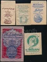 cca 1920-1940 10 db Régi cigaretta papírtasak (Matinal, Nikotex (3db), Senator, Altesse, Fővárosi Do...