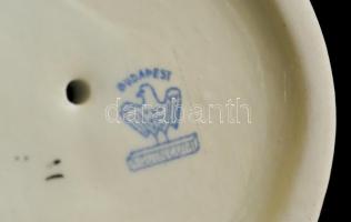 Aquincumi porcelán őszapó, kézzel festett, jelzett, hibátlan, m:15 cm