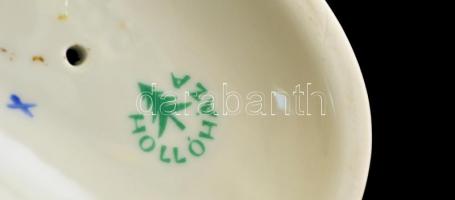 Hollóházi porcelán Aladdin a repülő szőnyegen, kézzel festett, jelzett, hibátlan, 11x11 cm