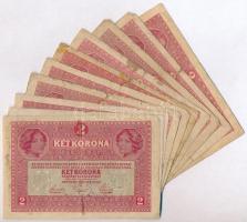 1917. 2K (10x) felülbélyegzésekkel, közte több darabon "NEISPRAVNA" és városi felülbélyegz...