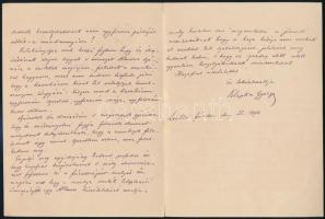 1890 Klapka György Varga Ottó főgimnáziumi tanárnak, az Aradi vértanúk albuma szerkesztőjének írt vá...