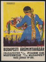 1922 Budapesti Árumintavásár nagyméretű levélzáró / Budapest fair, large poster stamp 9x13 cm