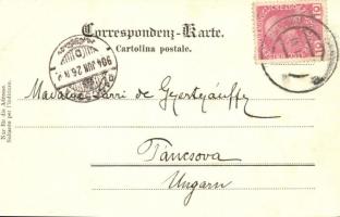 1904 SMS Tegetthoff Osztrák-Magyar Haditengerészet Tegetthoff-osztályú csatahajója / K.u.K. Kriegsma...