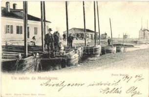 1907 Monfalcone, Porto Rosega / port, boats