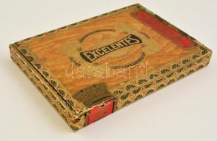 Excellents fa szivardoboz néhány szivarral / Cigar box with some cigars 20x15 cm