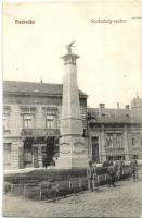 1907 Szabadka, Subotica; Szabadság szobor, gyógyszertár / monument, pharmacy
