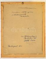 Kolbenheyer Bertalanné Göbl Vera. A Rákospatak torkolata. Akvarell papír. Jelzett. 36x24 üvegezett k...