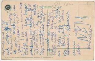 Pozsony, Pressburg, Bratislava; vasútállomás érkező gőzmozdonnyal / Bahnhof / railway station with a...