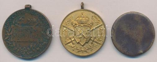 Vegyes kitüntetés és emlékére tétel, benne: 1898. "Jubileumi Emlékérem Fegyveres Erő Számára / ...