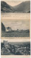 5 db régi városképes lap: Trento, Mödling, Westerhausen, Lanzer-See, Chemnitz (litho) / 5 pre-1945 town-view postcards