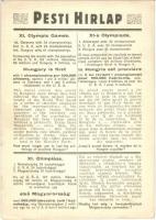 Igazságot Magyarországnak! hátoldalon Pesti Hírlap XI. Olimpiai cikke / Hungarian irredenta, XIth Ol...