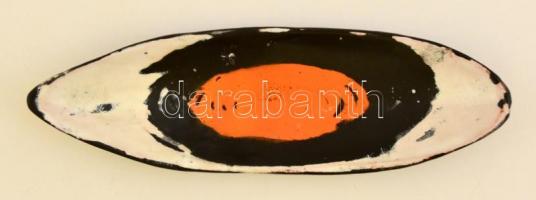 Iparművészeti Vállalatos Gorka Lívia  tálka, mázas kerámia, jelzett, apró kopásokkal, 25x8 cm