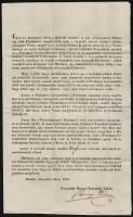 1852 a Torontáli Maros-Társulati Egyesület meghívója rendkívüli közgyűlésre, magyar és német nyelven