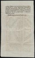 1852 a Torontáli Maros-Társulati Egyesület meghívója rendkívüli közgyűlésre, magyar és német nyelven