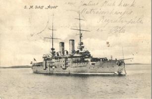 1906 SMS Árpád Osztrák-Magyar Haditengerészet Habsburg-osztályú csatahajója / K.u.K. Kriegsmarine / SMS Árpád Austro-Hungarian Navy Habsburg-class pre-dreadnought
