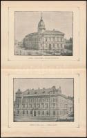 cca 1880 Szeged 14 képet ábrázoló városképes leporelló. Aranyozott egészvászon kötésben. Kiadja: Vár...