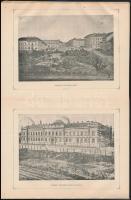 cca 1880 Szeged 14 képet ábrázoló városképes leporelló. Aranyozott egészvászon kötésben. Kiadja: Vár...