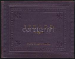 cca 1880 Szeged 14 képet ábrázoló városképes leporelló. Aranyozott egészvászon kötésben. Kiadja: Vár...