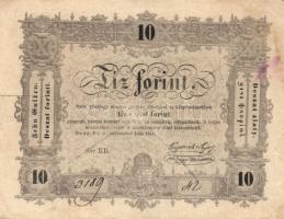 1848. 10Ft (5x) kézzel érvénytelenítve T: restaurált