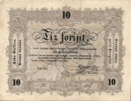 1848. 10Ft (5x) kézzel érvénytelenítve T: restaurált