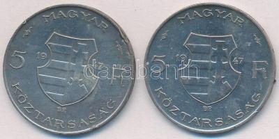 1947. 5Ft Ag "Kossuth" (2x) T:2-