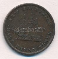 Kanada / Új-Brunswick 1843. 1/2p Cu "Viktória" T:2,2- Canada / New Brunswick 1843. 1/2 Pen...