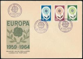 1964 Europa CEPT sor Mi 963-965 FDC-n