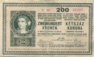 1918. 200K "hullámos" hátlap T:restaurált