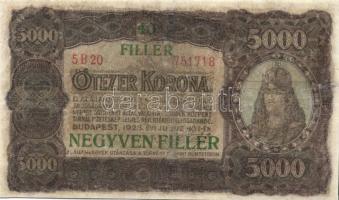 1923. 5000K 40f fny-sal T:restaurált