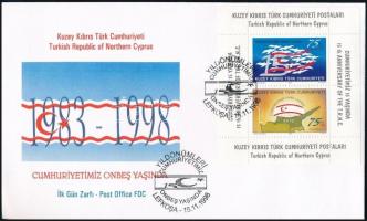 1998 35 éves az állami rádió és televízió blokk Mi 17 FDC-n