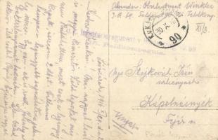 1916 Osztrák-magyar katonák kiemelt alapon álló ágyúval, rádióállomás sátorban / WWI K.u.K. military...