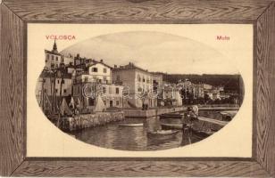 Volosko, Volosca; Móló, kikötő, keretes lap / port, frame