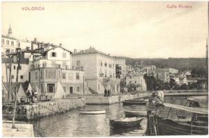 Volosko, Volosca; Caffe Riviera / kávéház, kikötő, / café, port