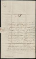 1856 Sopron, ügyészségi levél a megyei bírósághoz postakocsi kirablása ügyében, német nyelven