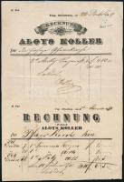 1849-1893 9 db különféle régi számla, nagyrészt német nyelvűek