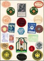 Több mint 400 db levélzáró 1870-1920 közötti időszakból, rendkívül változatos anyag, sok szecessziós...