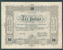 1848. 10Ft "Kossuth bankó" "büntetettnek" tévnyomat! T:restaurált