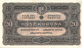 1920. 20K (2x) egymásutáni sorszámokkal T:I