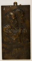 Estvéli szürkület - bronz fali kép, jelzés nélkül, 22,5×12 cm