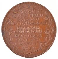 1790. "Brabant függetlenségének elnyerésére kiadott emlékérem" Br emlékérem (32mm) T:2
17...