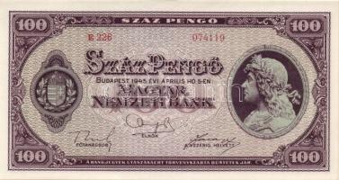 1945. 100P (2x) egymásutáni sorszámokkal T:I