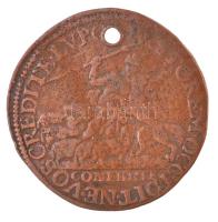 1584. "Orániai Vilmos meggyilkolása" Br emlékérem (30mm) T:2-,3 enyhén hullámos, ly. R!
1...