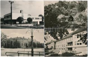 45 db MODERN fekete-fehér magyar városképes lap az 1950-es és 1960-as évekből / 45 modern black and white Hungarian town-view postcards from the 50s and 60s