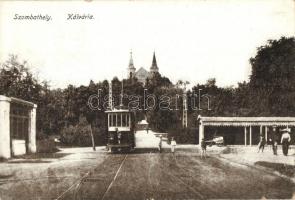 1924 Szombathely, Kálvária, villamos (EK)