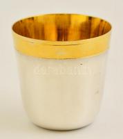 Aranyozott ezüst pohárka, jelzett / Gold plated silver glass 96,6 g, 6,5 cm