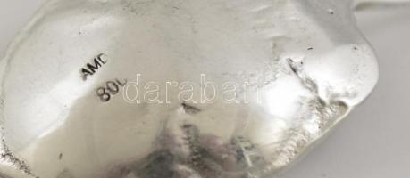 Ezüst (Ag) habos kanál, szőlő motívumos díszítéssel, jelzett, h: 12 cm, bruttó: 12 g./
Silver foam ...