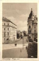 1926 Szombathely, Király utca, villamos, Mezőgazdasági takarék és hitelbank rt. (EK)