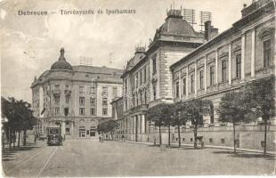 Debrecen, Törvényszék és Iparkamara, villamos (EK)